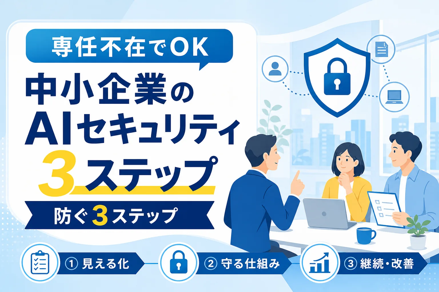 【中小企業向け】AI セキュリティ対策！専任不在で情報漏えいを防ぐ3ステップ