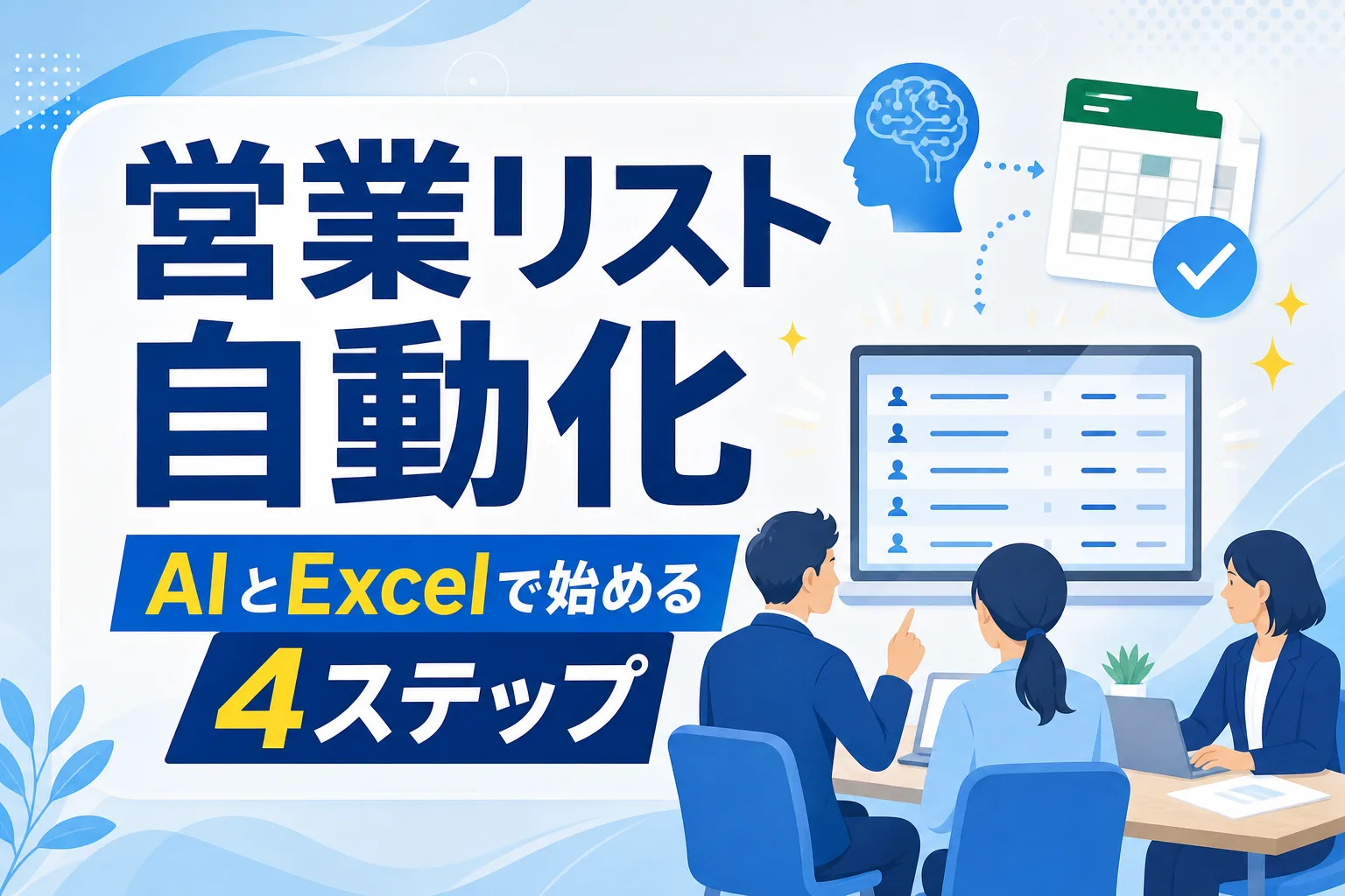 【IT担当不要】営業リスト作成を自動化！生成AIとExcelで始める4ステップ