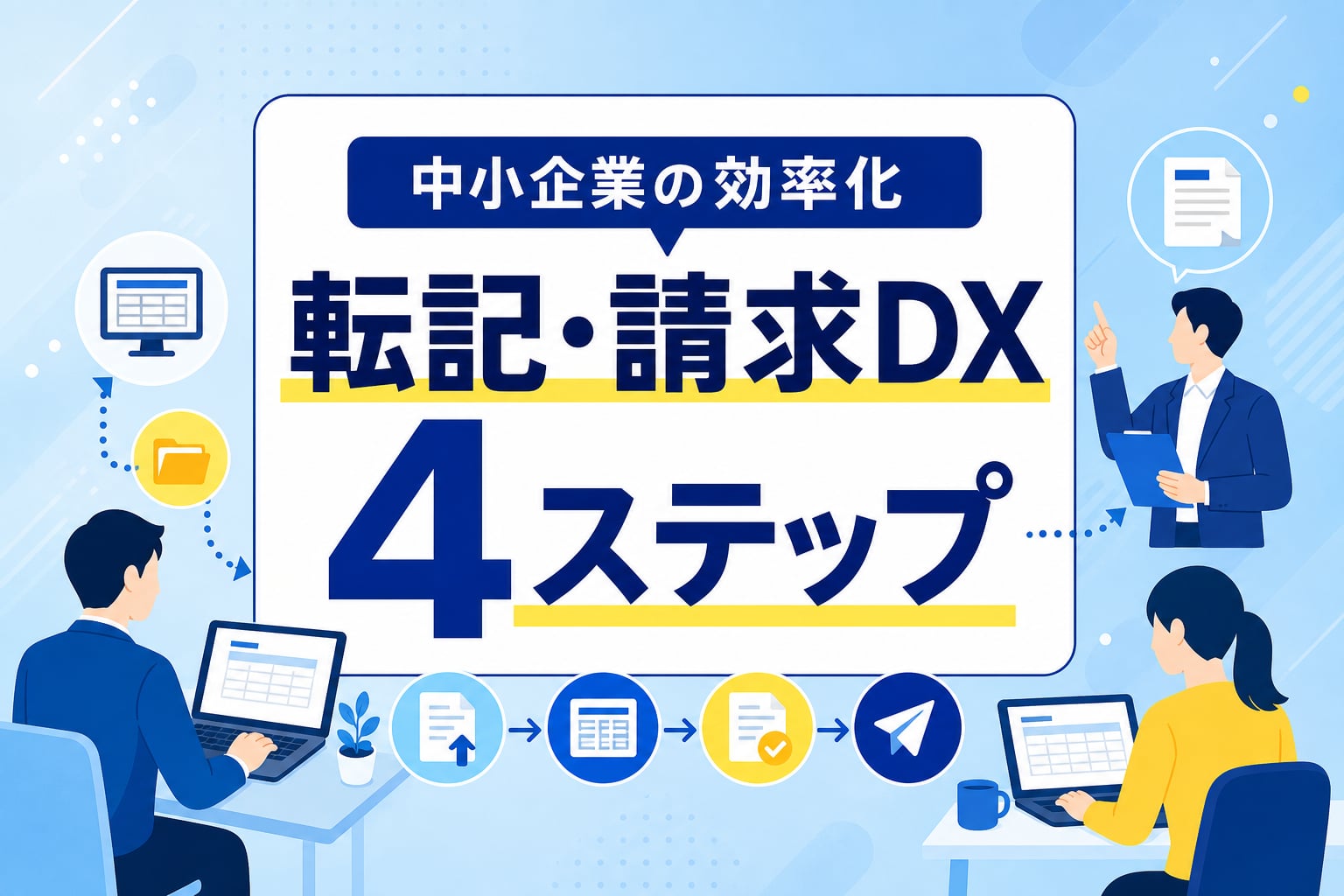 【中小企業向け】バックオフィスDXで転記・請求を効率化する4ステップ